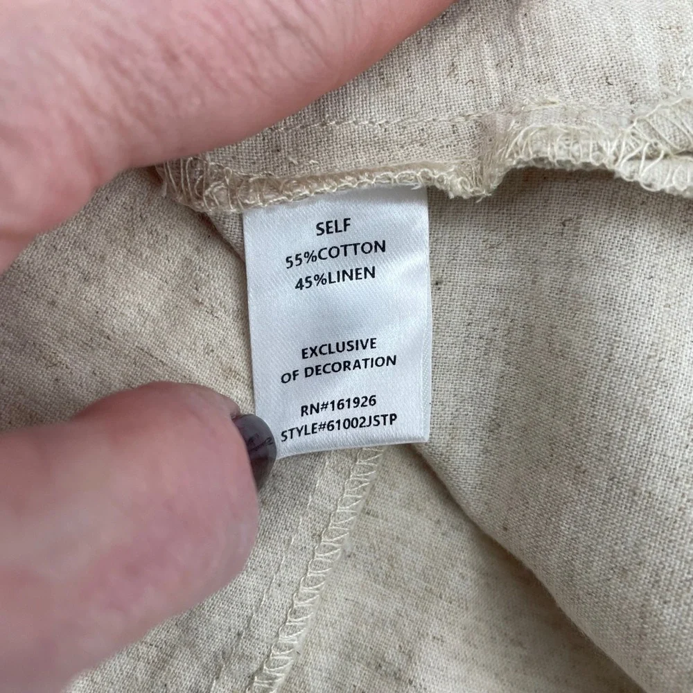 Wide Leg Star-Print Pantsuit in Light Beige - Picture 14 of 16
